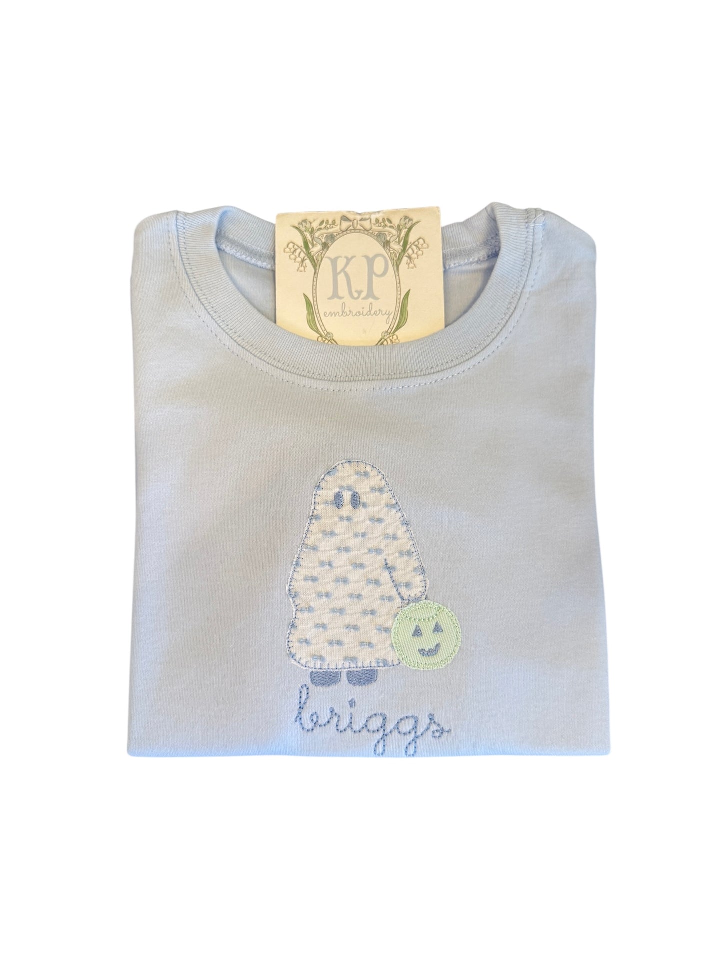Boys Applique Trick or Treat Ghost Tshirt
