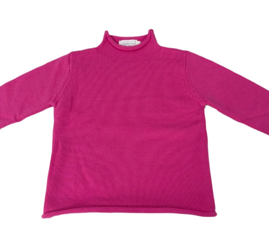 Rollneck Sweater- Hot Pink *Preorder