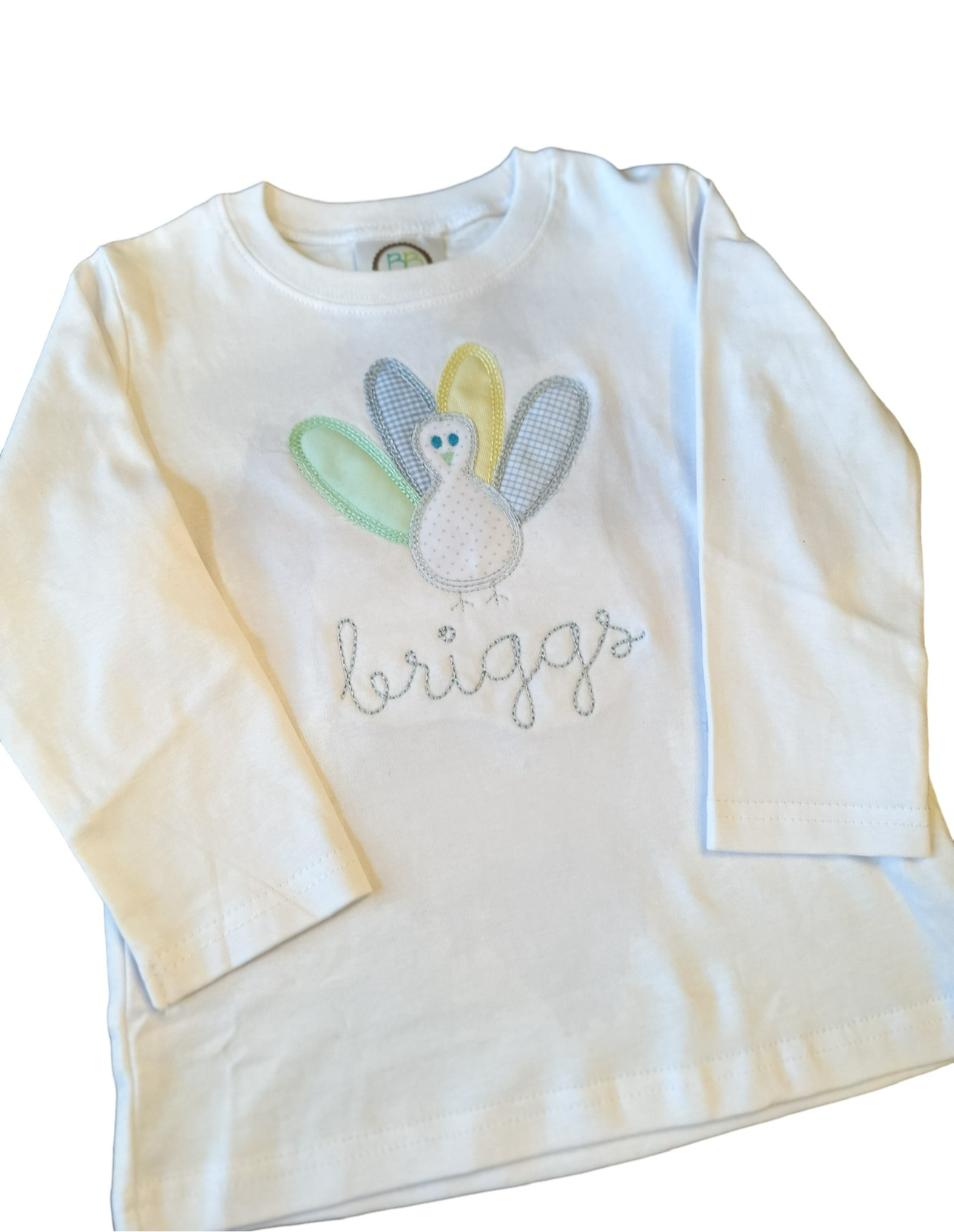 Boys Applique Turkey Tshirt- Short or Long Sleeve