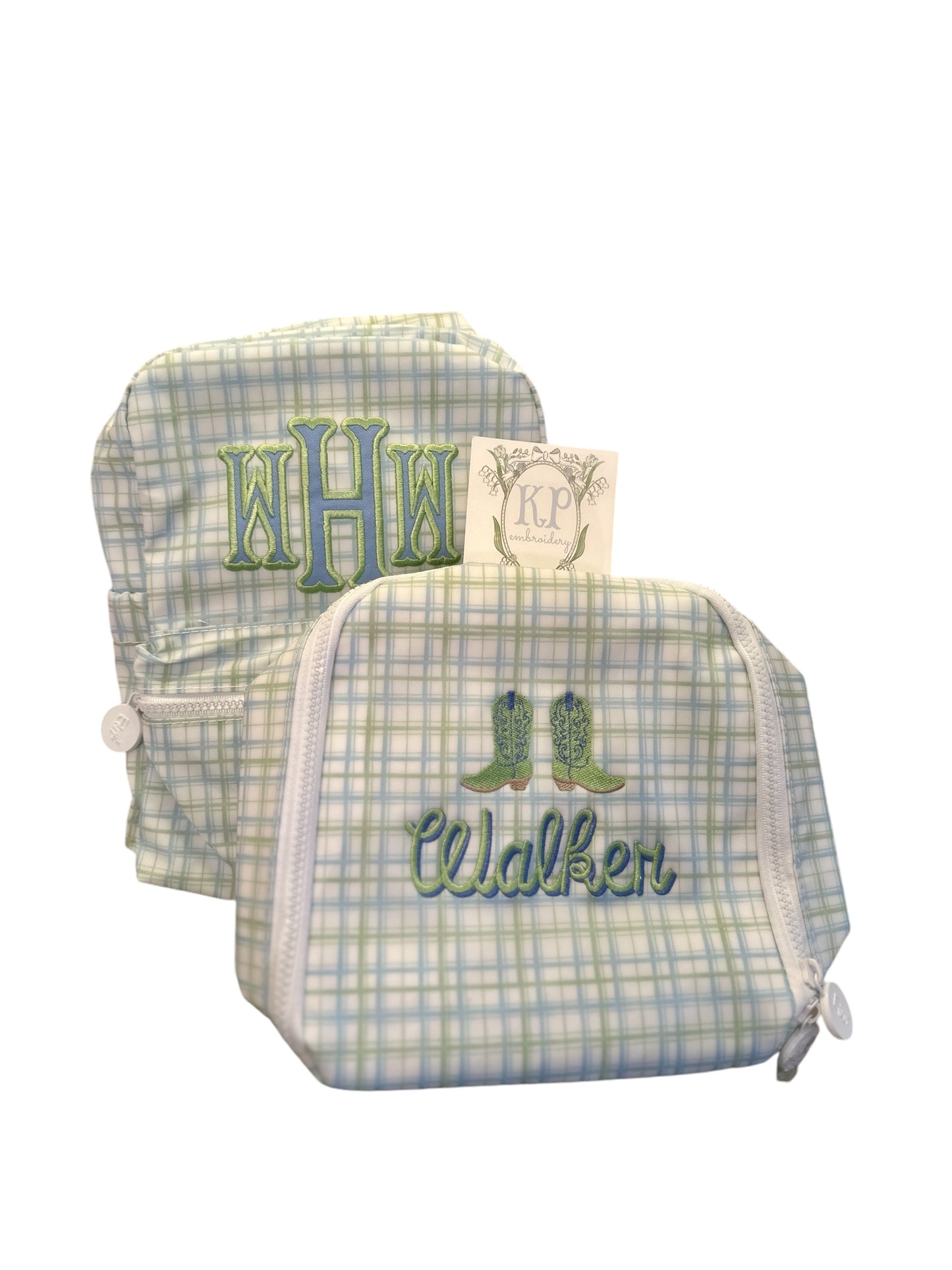 TRVL Backpacker- Classic Plaid Green