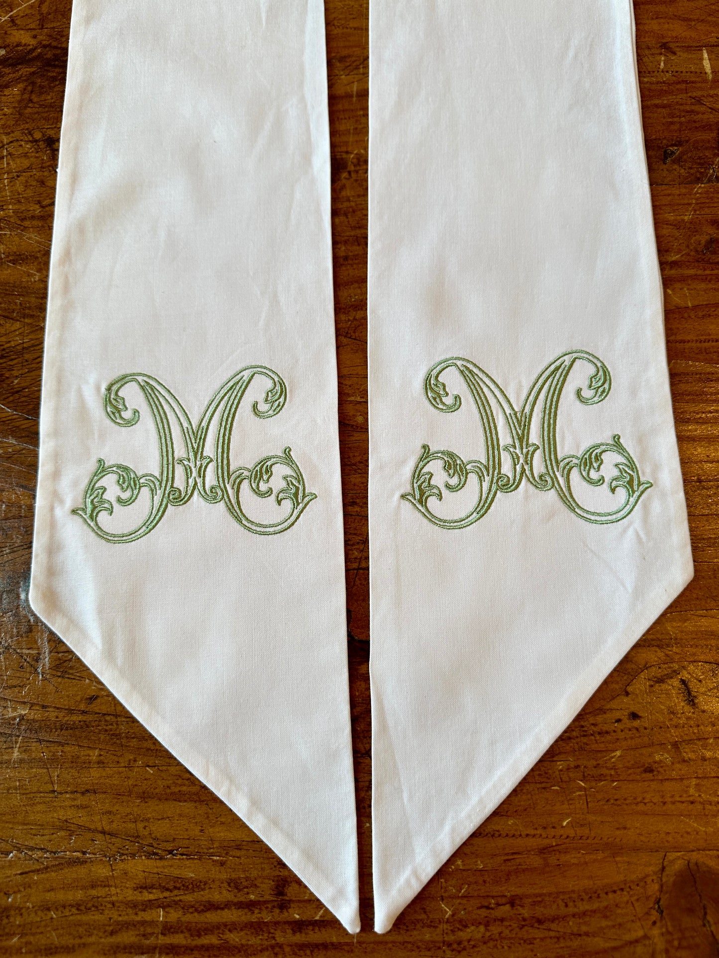 Monogrammed Wreath Sash