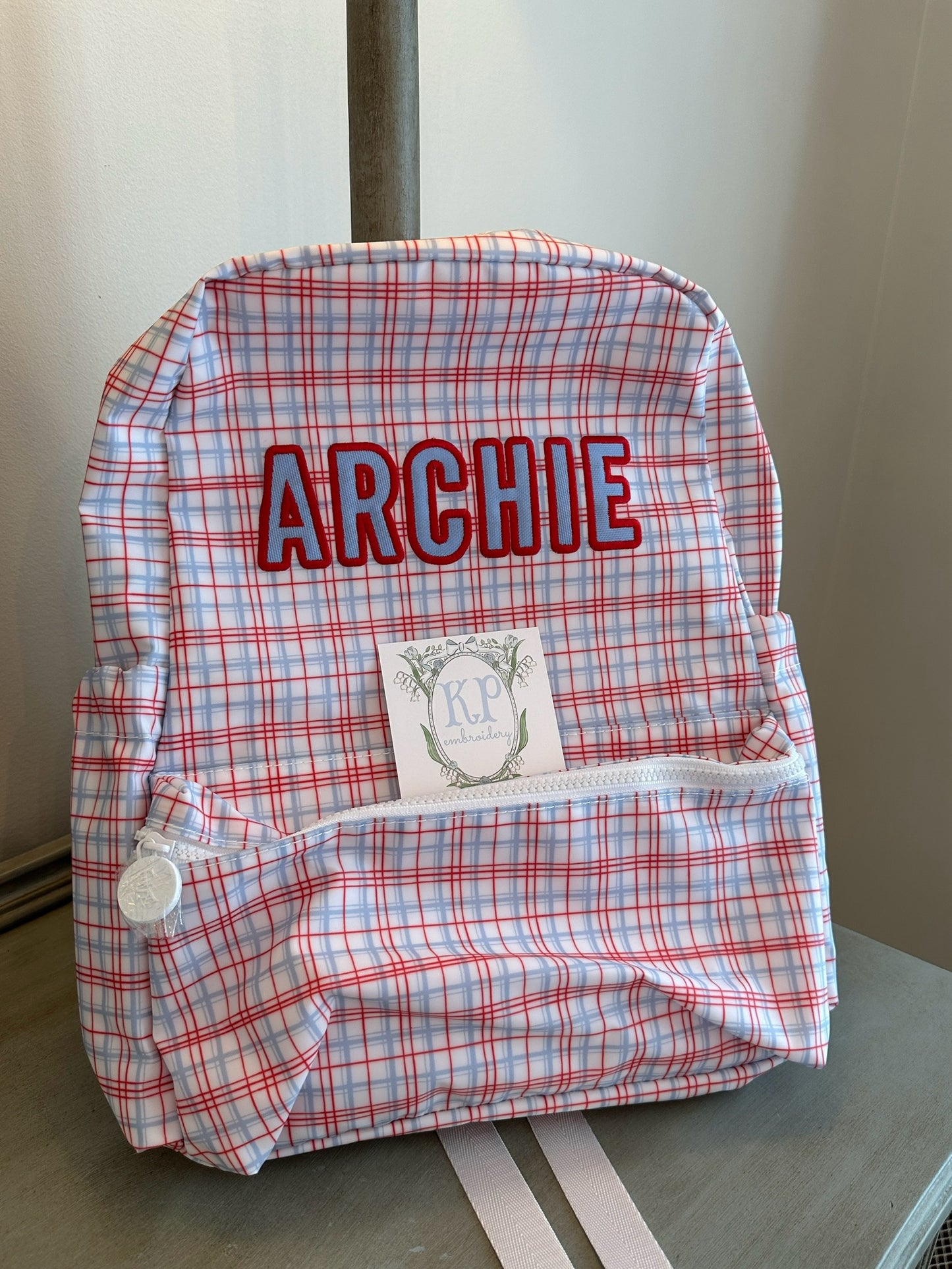 TRVL Backpacker- Classic Plaid Red