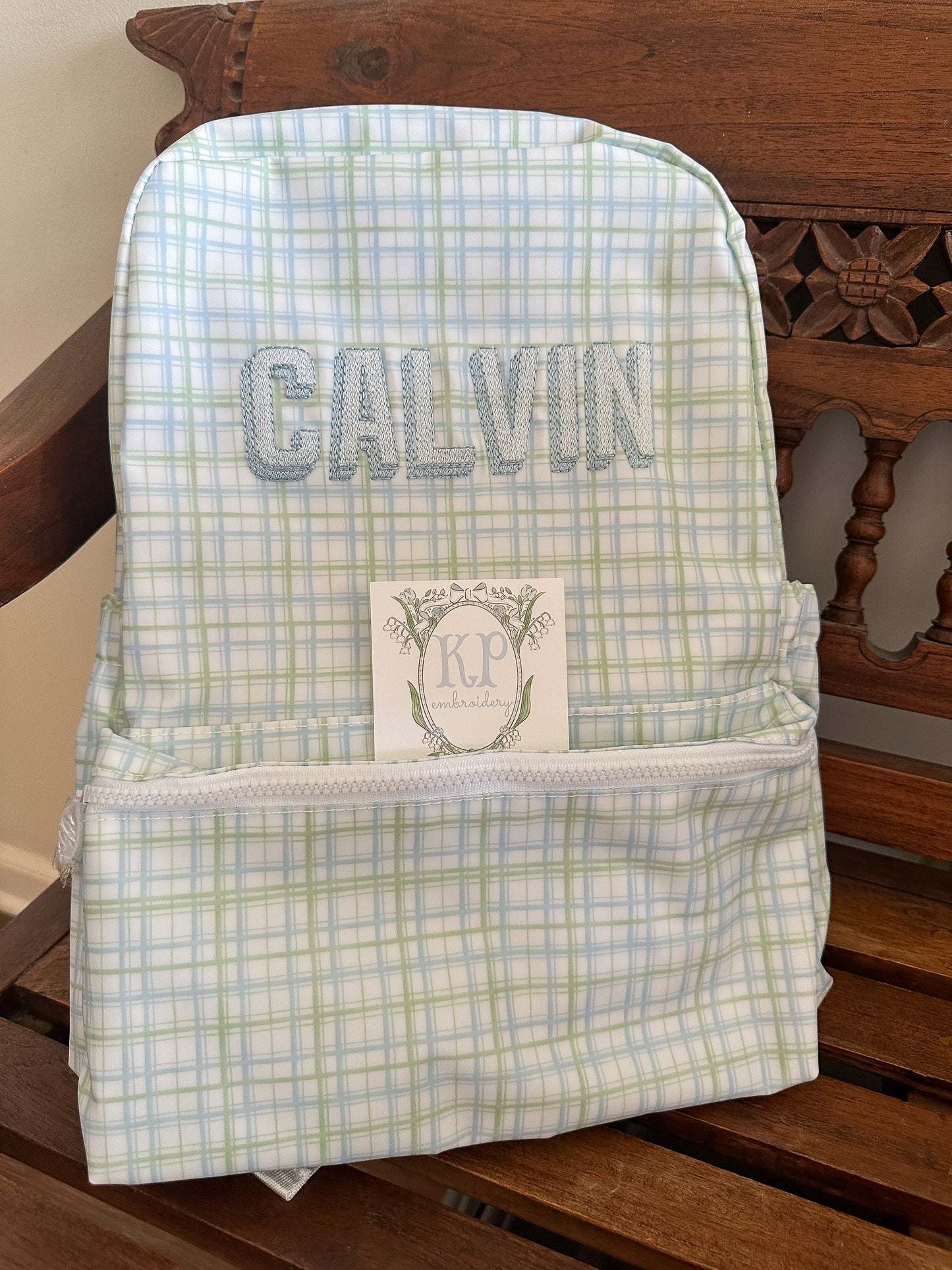 TRVL Backpacker- Classic Plaid Green