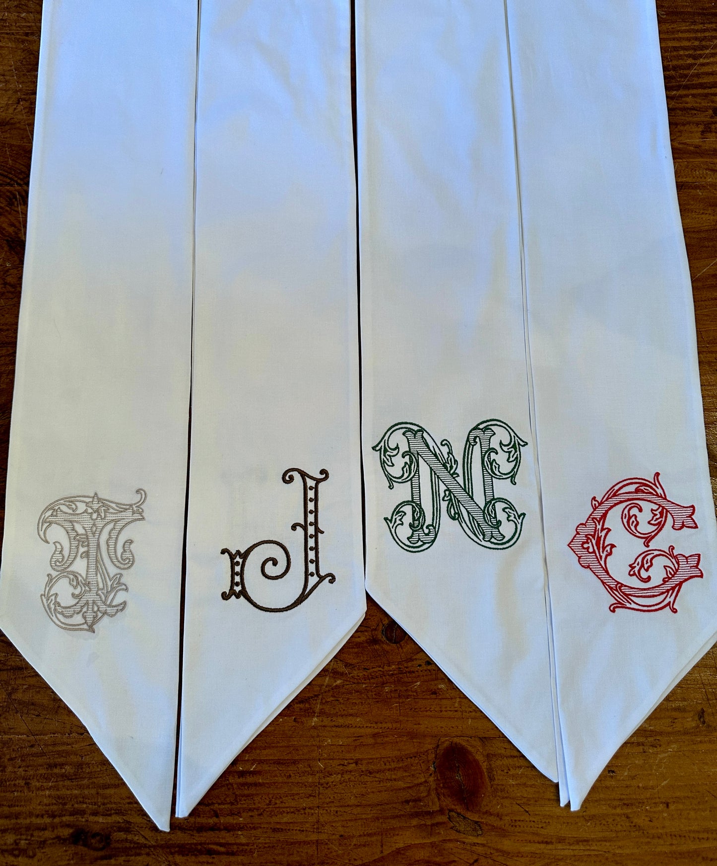Monogrammed Wreath Sash