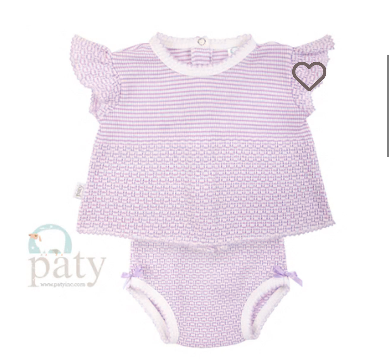 Paty Flutter Sleeve Diaper Set