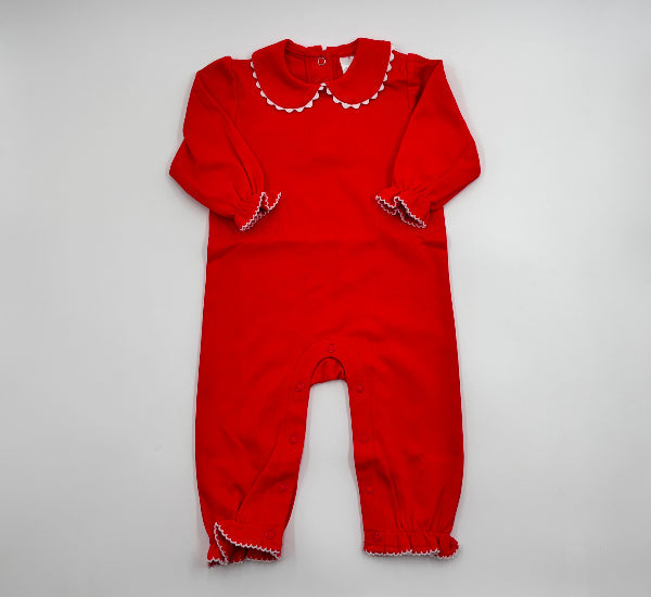 Girls Ric Rac LS Romper