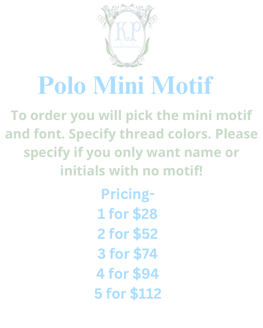 Mini Motif SS AND LS Polo Bundle