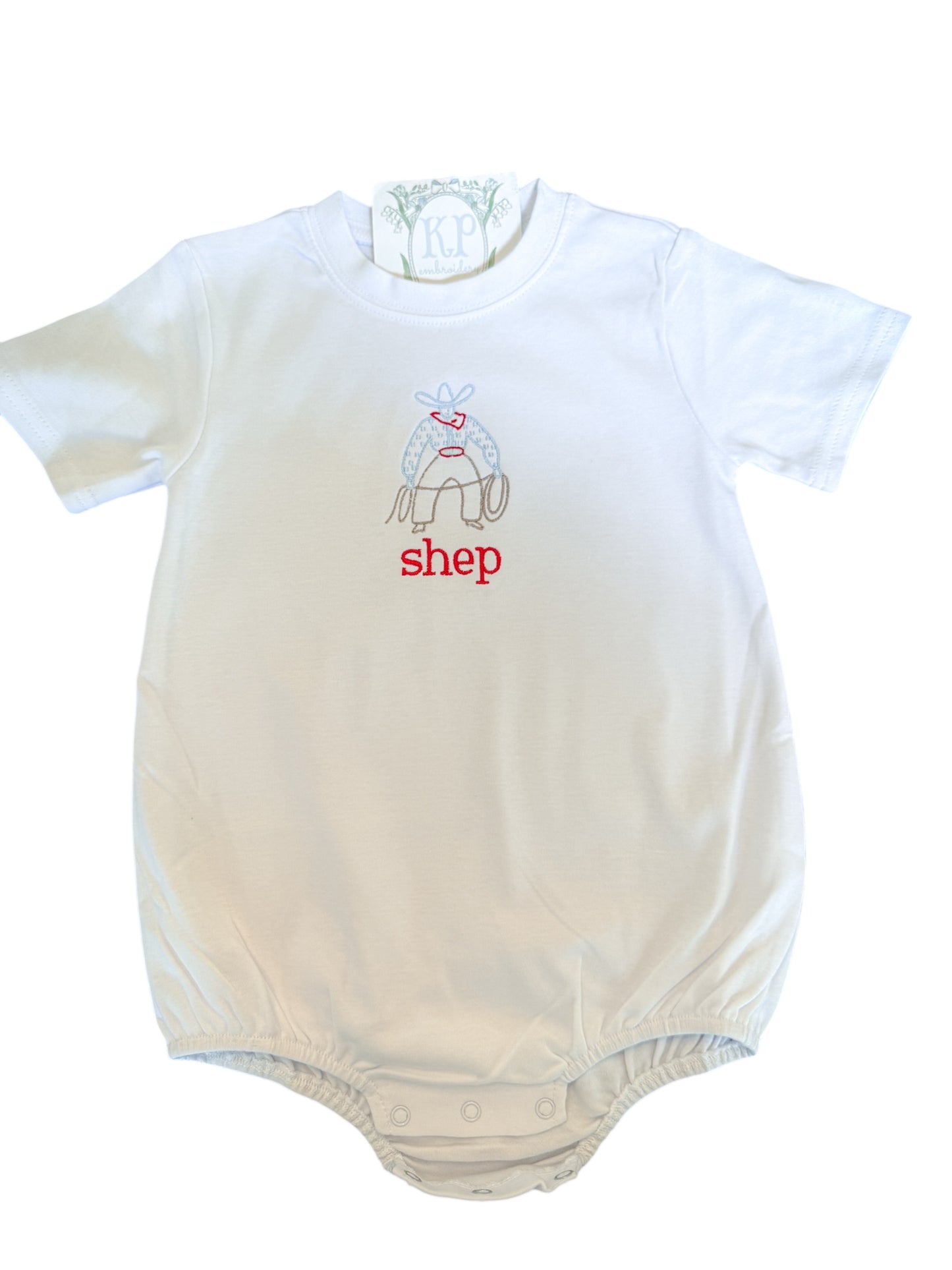 Cowboy Tshirt bubble - name optional