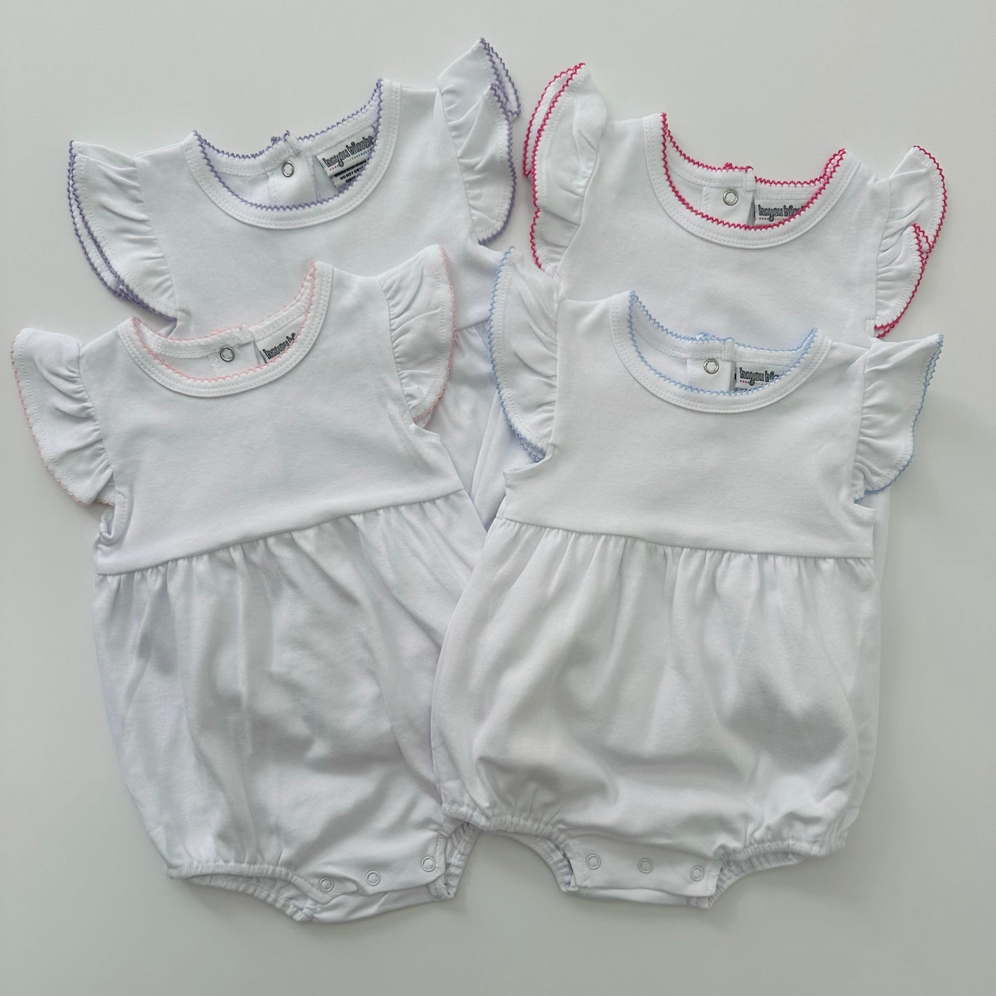 Knit Flutter Sleeve Picot Trim Bubble