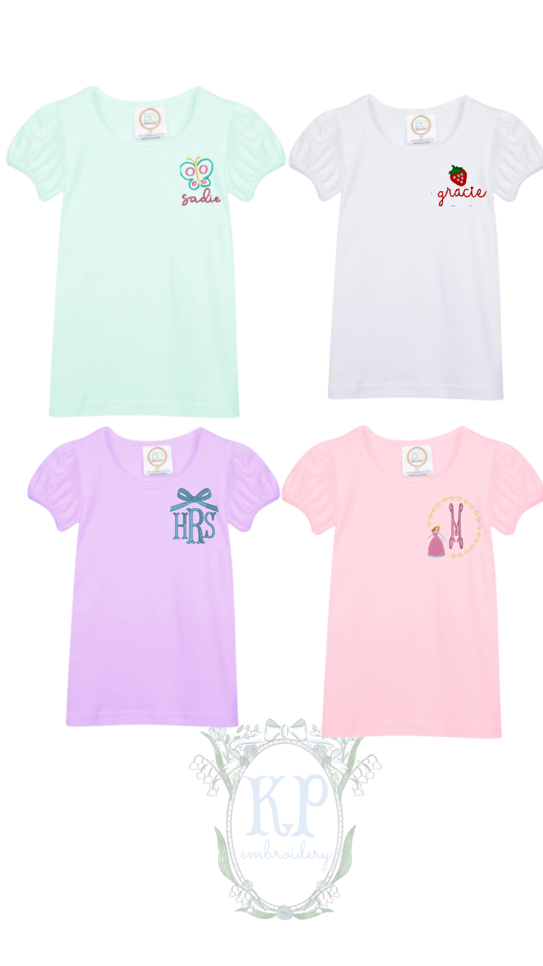 Mini Motif SS Girl Tshirt Bundle WITHOUT bottom ruffle