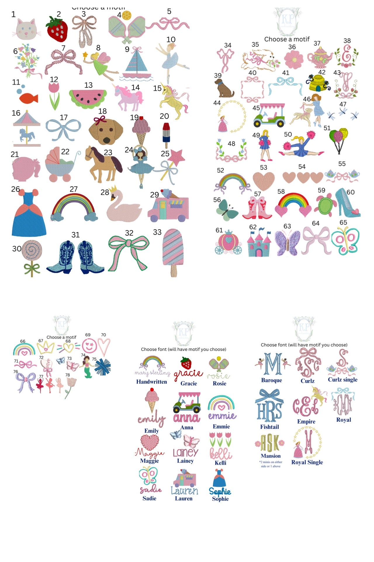 Mini Motif SS Girl Tshirt Bundle WITHOUT bottom ruffle
