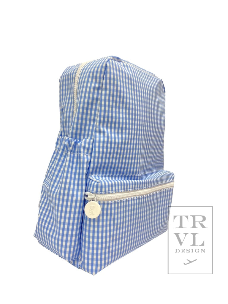TRVL Backpacker- Sky Gingham