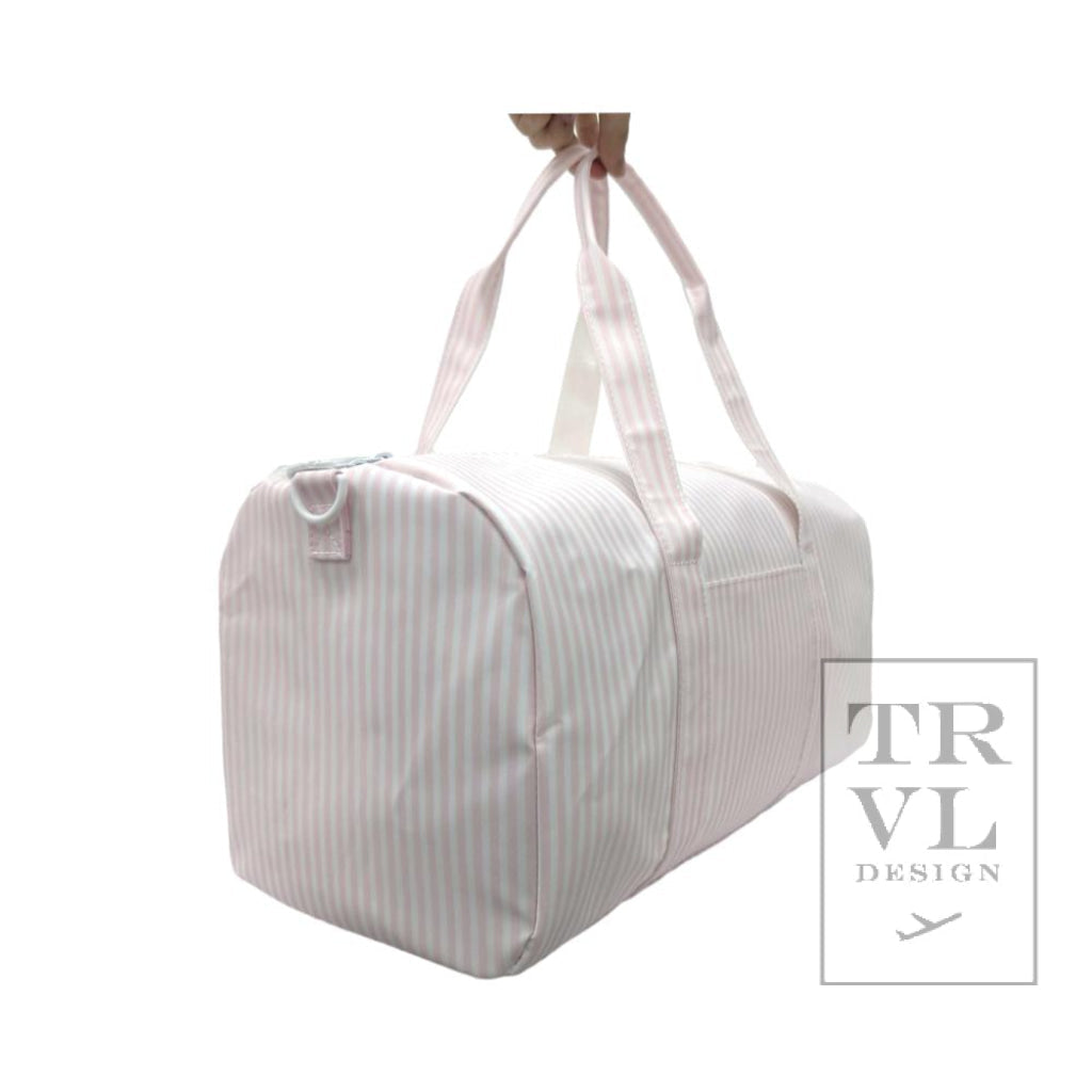 TRVL Weekender- Pimlico Stripe Pink Duffle Bag-- backordered