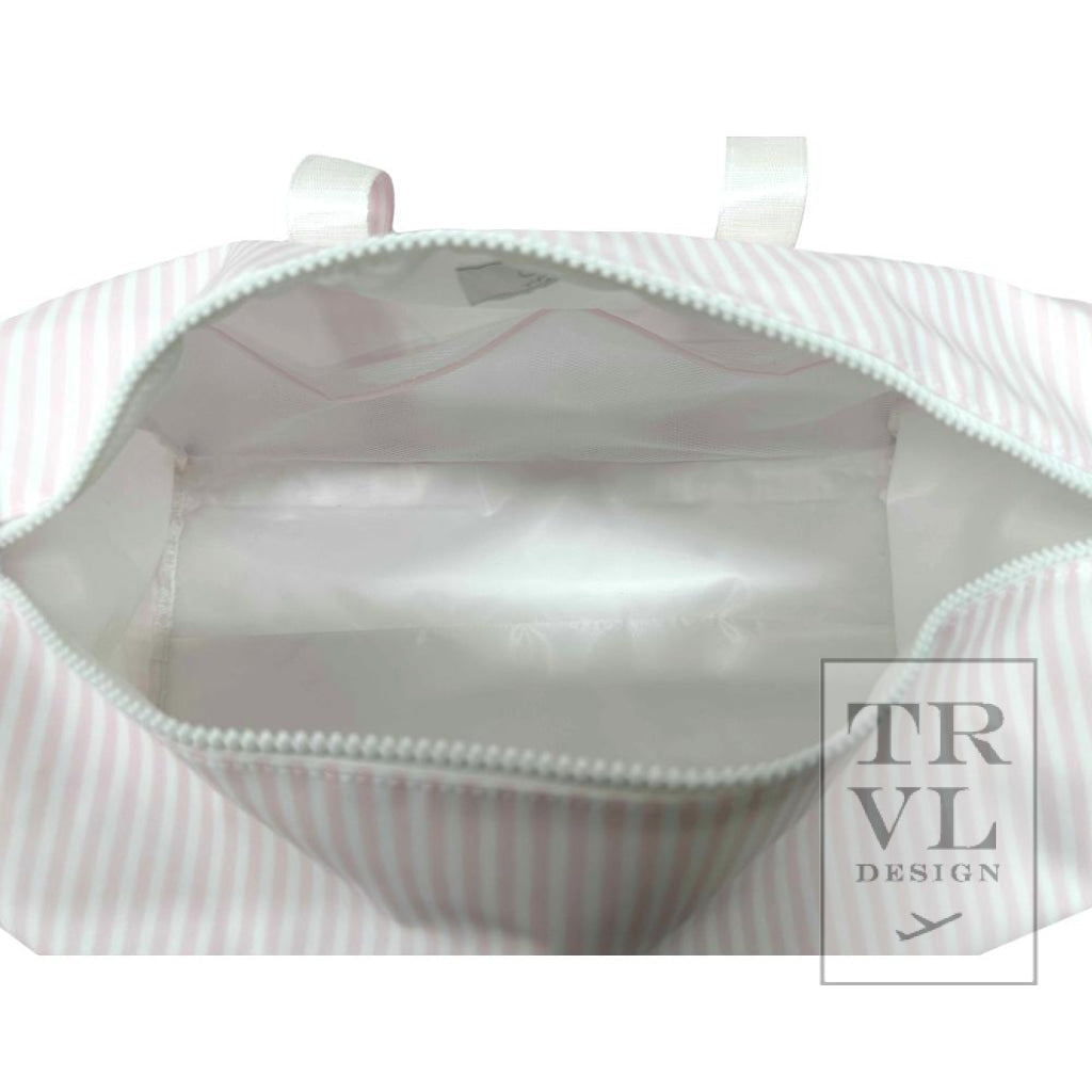 TRVL Weekender- Pimlico Stripe Pink Duffle Bag-- backordered