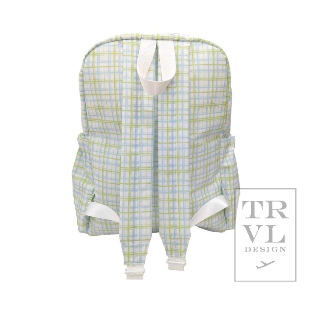 TRVL Backpacker- Classic Plaid Green
