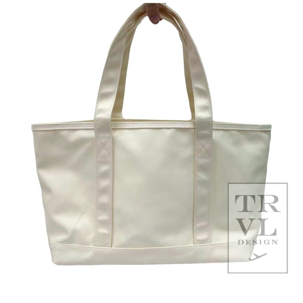 TRVL Medium Tote- Midi Coated Natural- **backordered