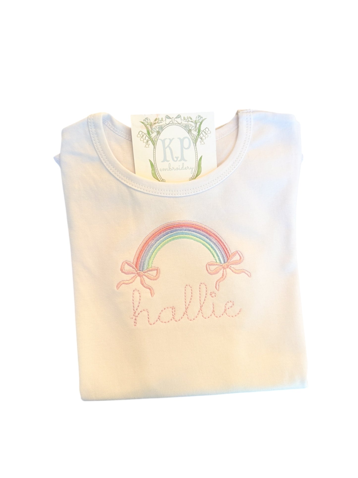 Girls Rainbow & Bows Tshirt