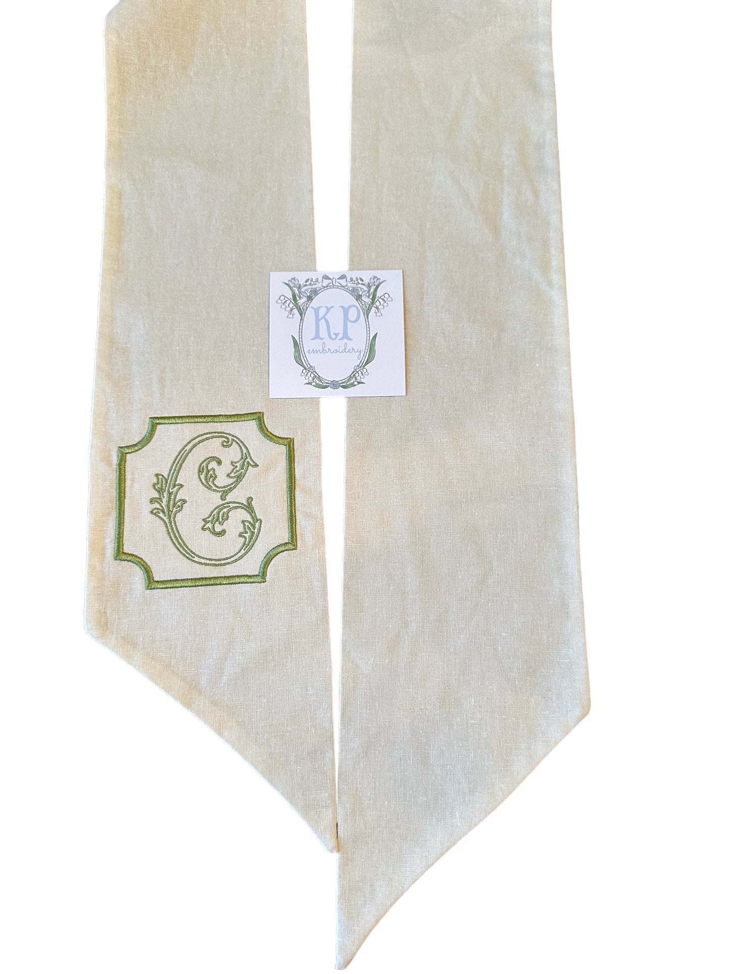 Monogrammed Wreath Sash W/ Frame
