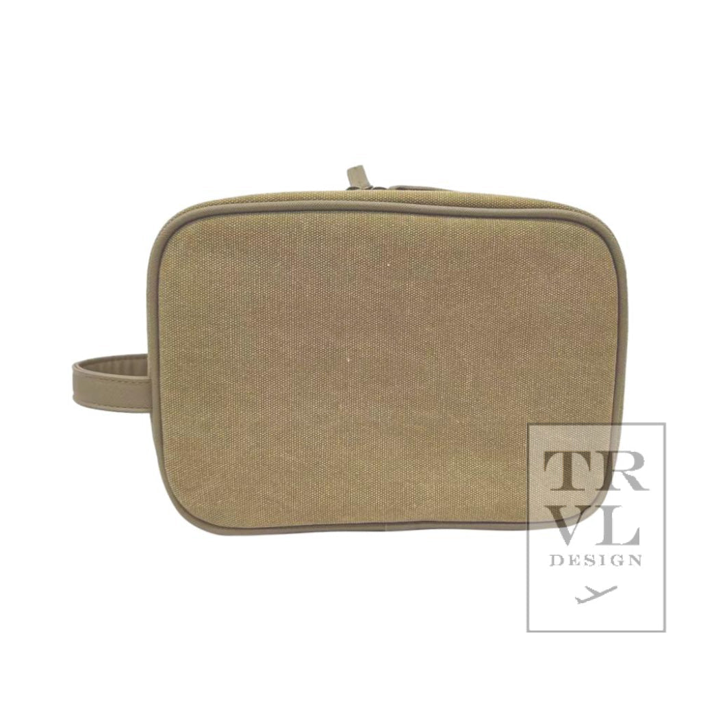 TRVL Men’s Kit Case - Toiletry Bag Coated Canvas Hay