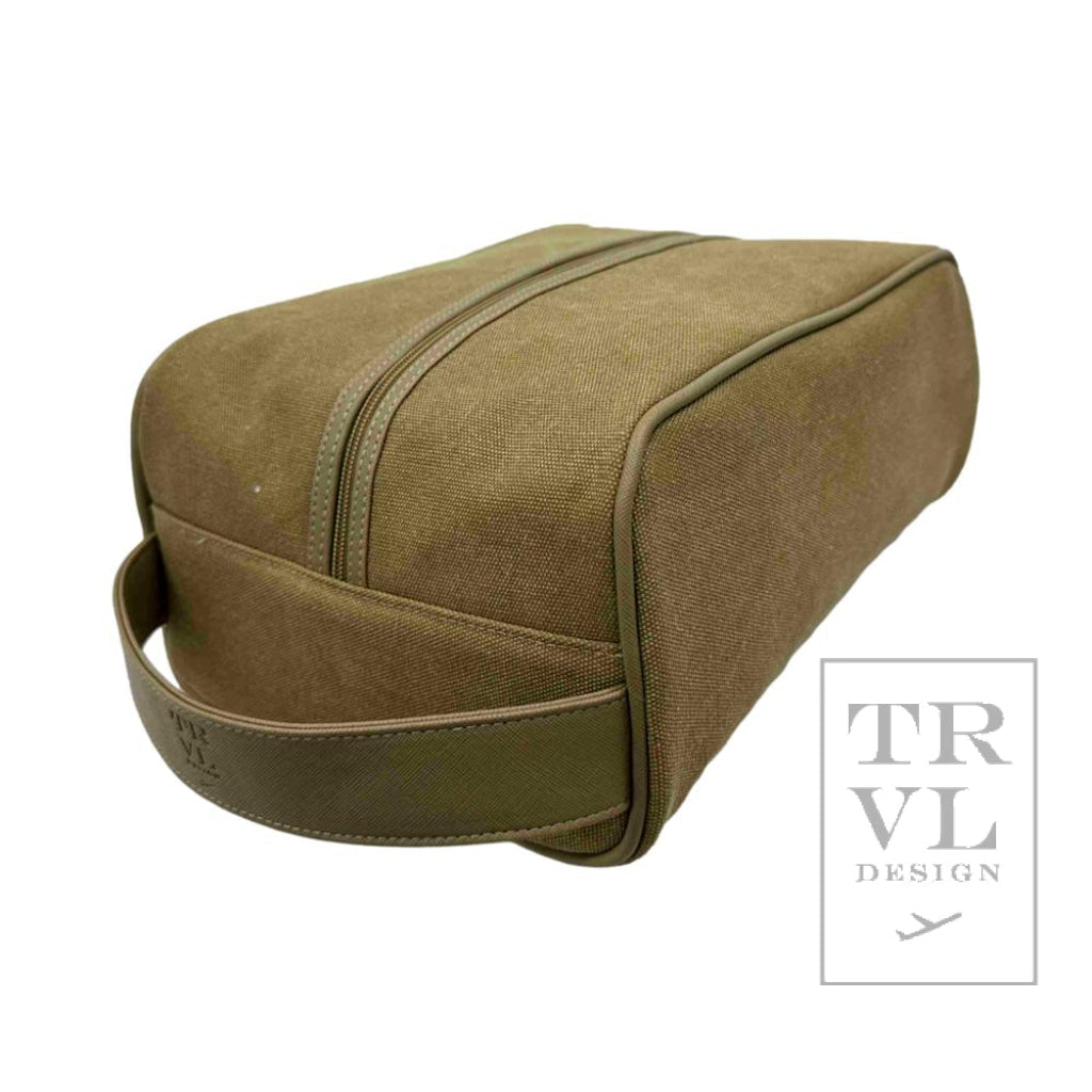 TRVL Men’s Shoe Bag- Coated Canvas Hay