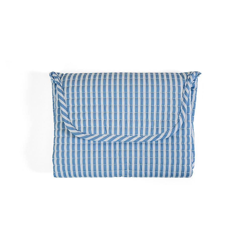 TRVL Quilted Changing Pad- Pimlico Stripe Chambray