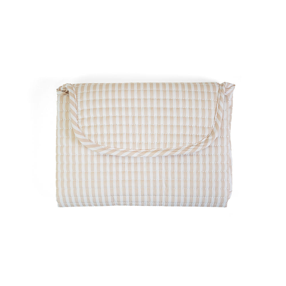 TRVL Quilted Changing Pad- Pimlico Stripe Sand