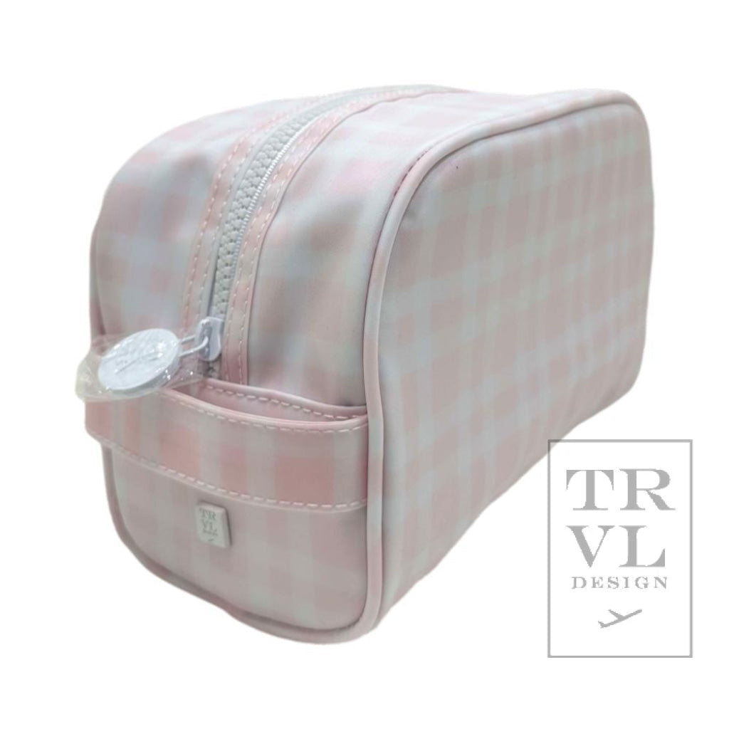 TRVL Toiletry Bag- Pimlico Plaid Pink