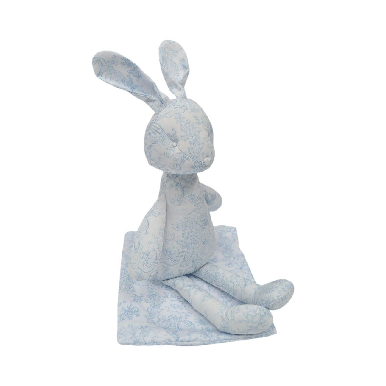 TRVL Bun Bun- Bunny Toile Blue- Backorder Early/Mid April