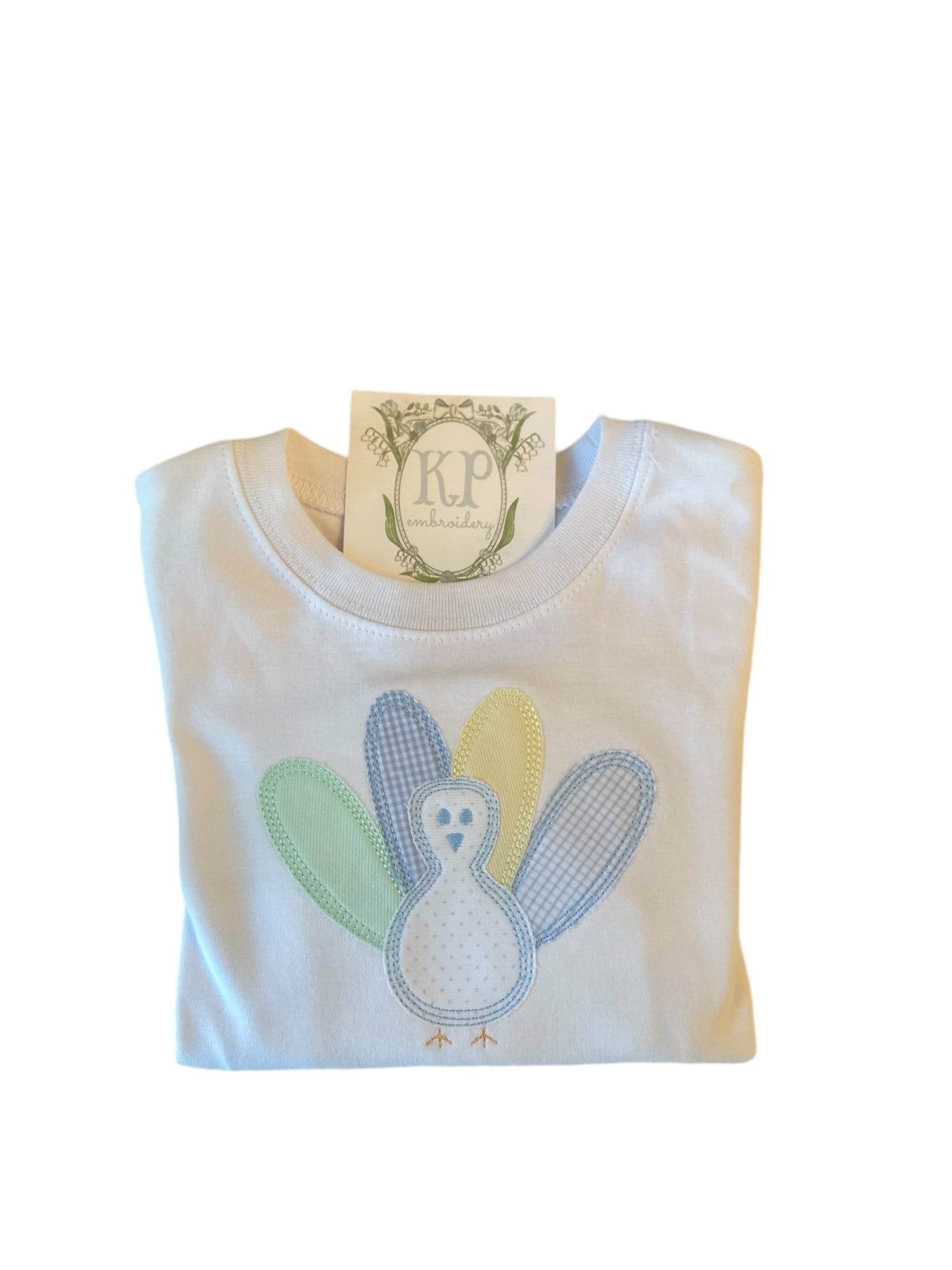 Boys Applique Turkey Tshirt- Short or Long Sleeve