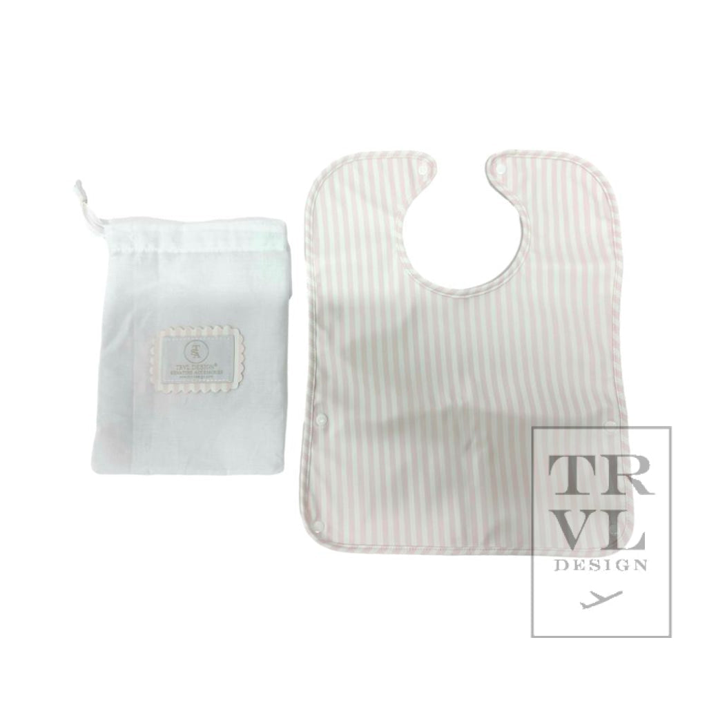 TRVL Best Bib- Pimlico Stripe Pink