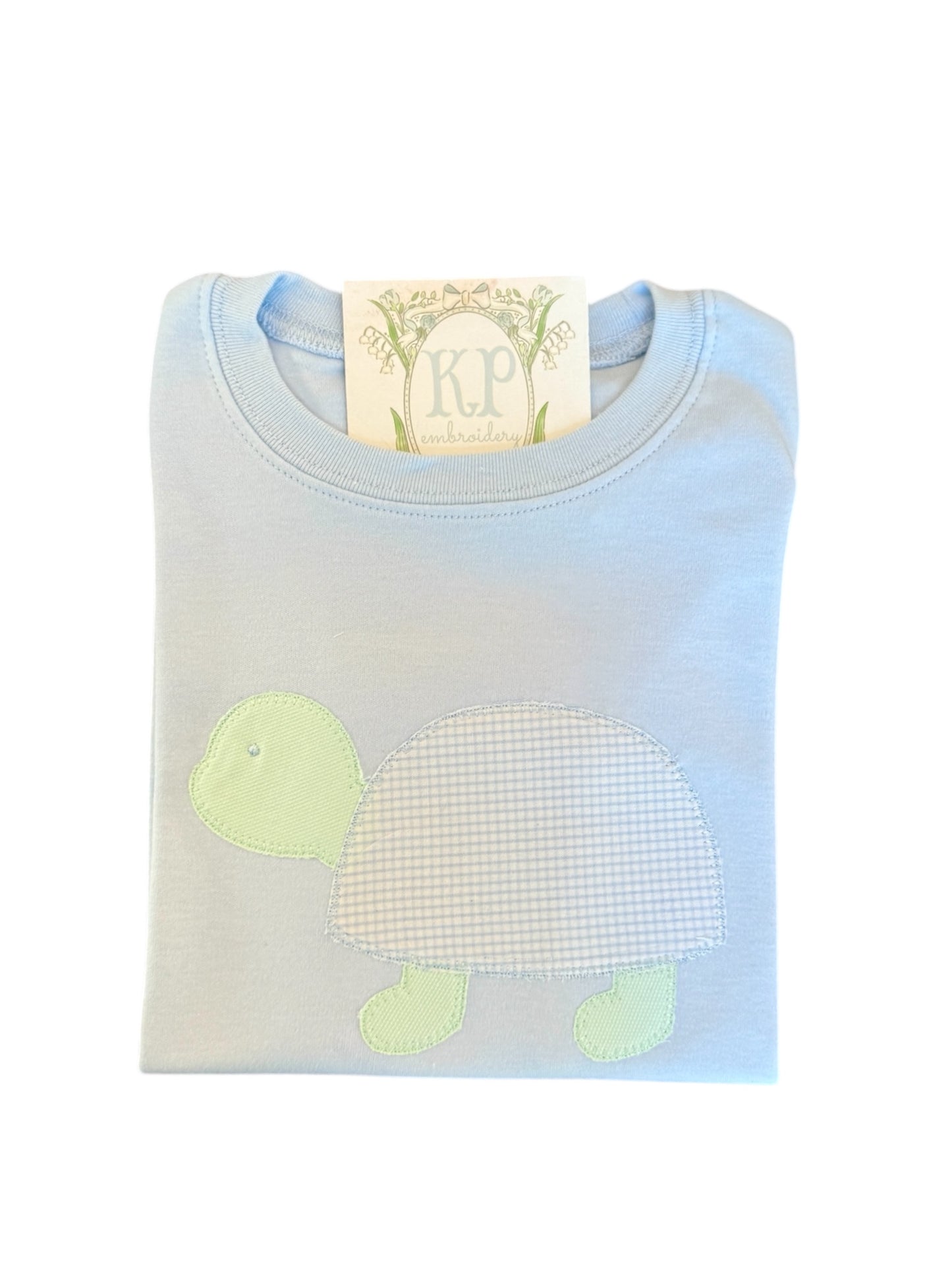 Boys Applique Turtle Short Sleeve Tshirt