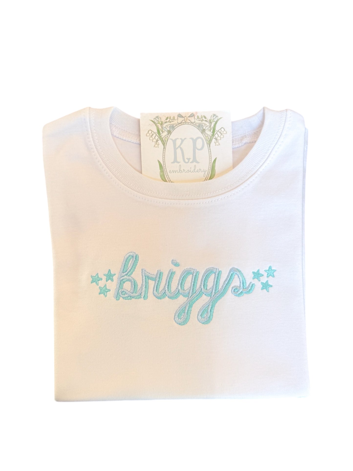 Boys SS name + stars tshirt