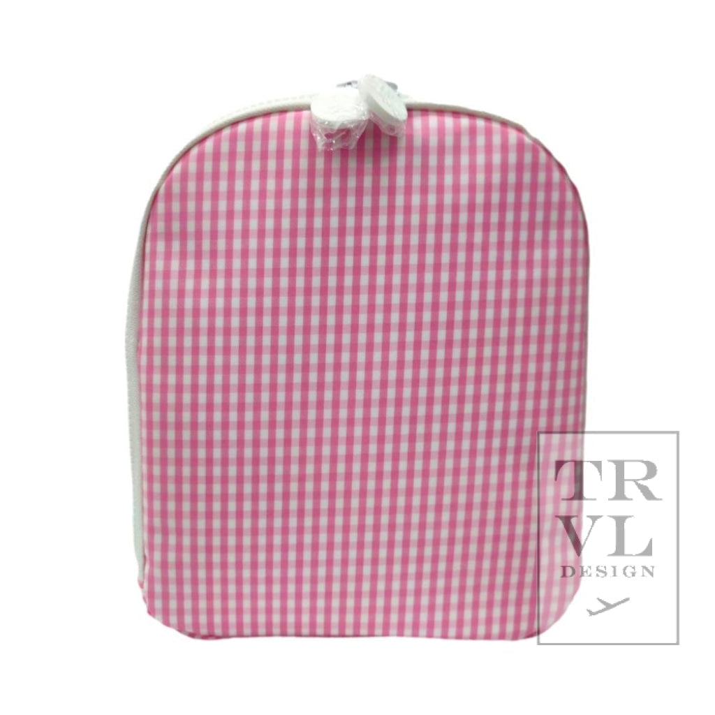 TRVL Lunch Bag- Pink Gingham *BACKORDER