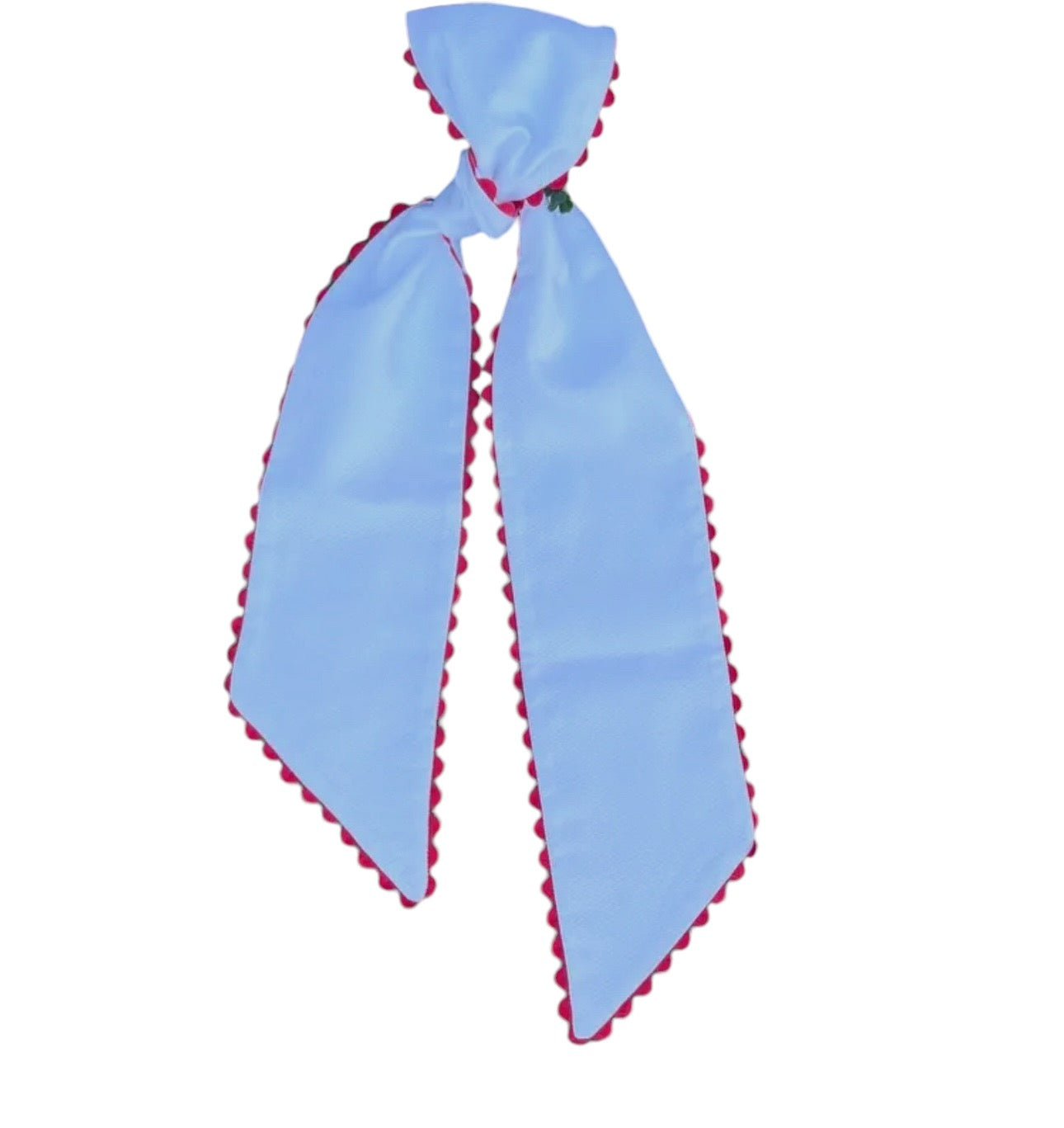 White pique sash W/ Red Trim