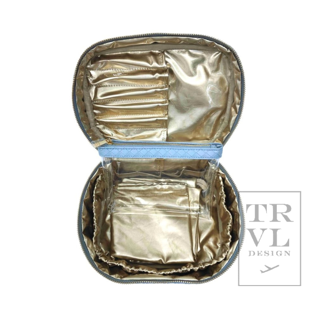 Luxe Train2 Cosmetic Bag- Blue