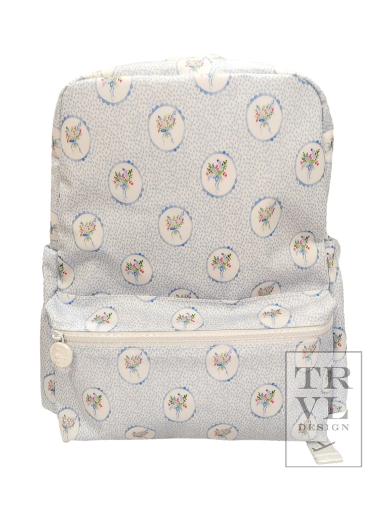 TRVL Backpacker- Floral Blue Medallion