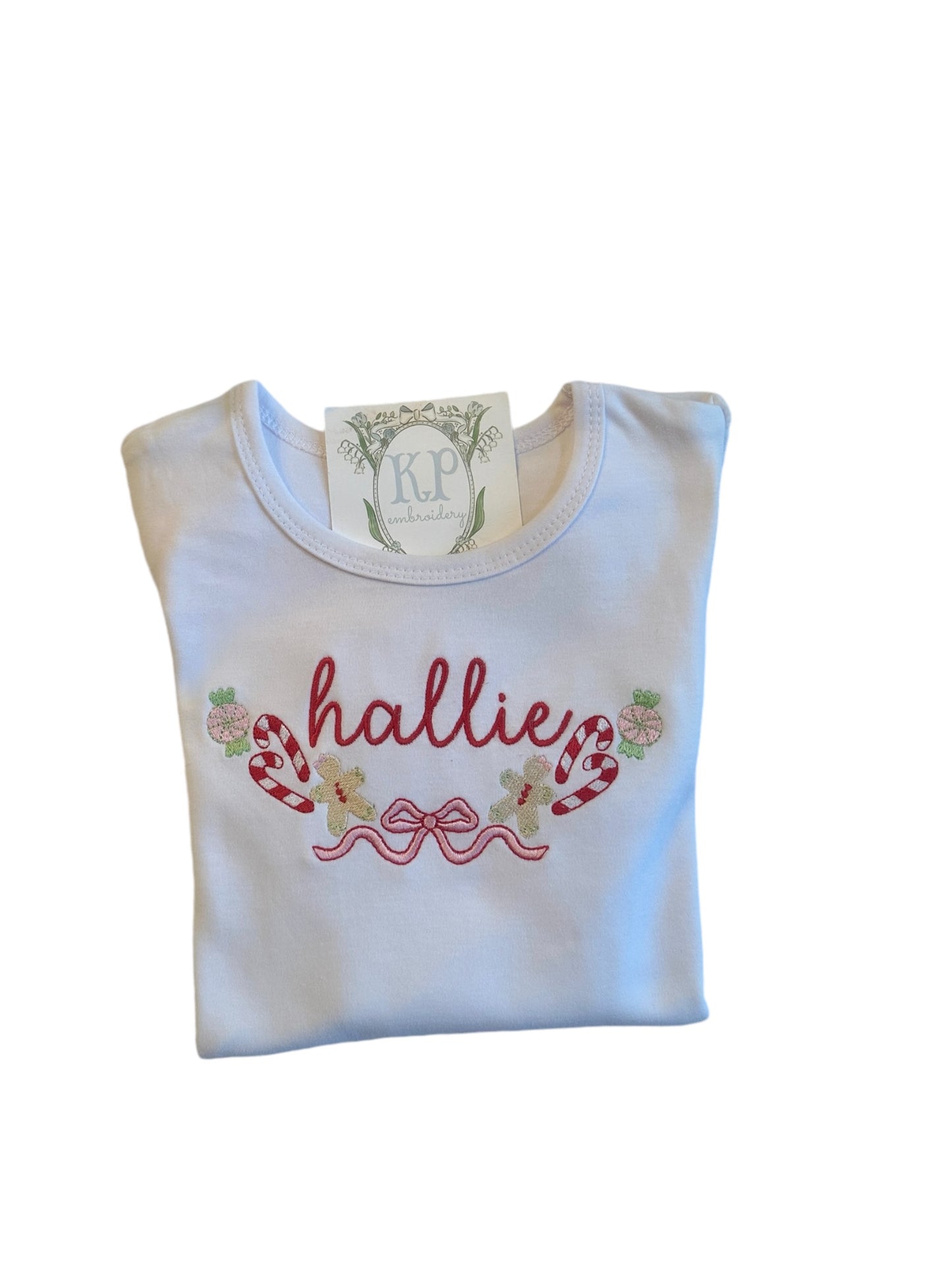 Girls Ruffle Tshirt W/ Sweets & Gingerbreads Frame