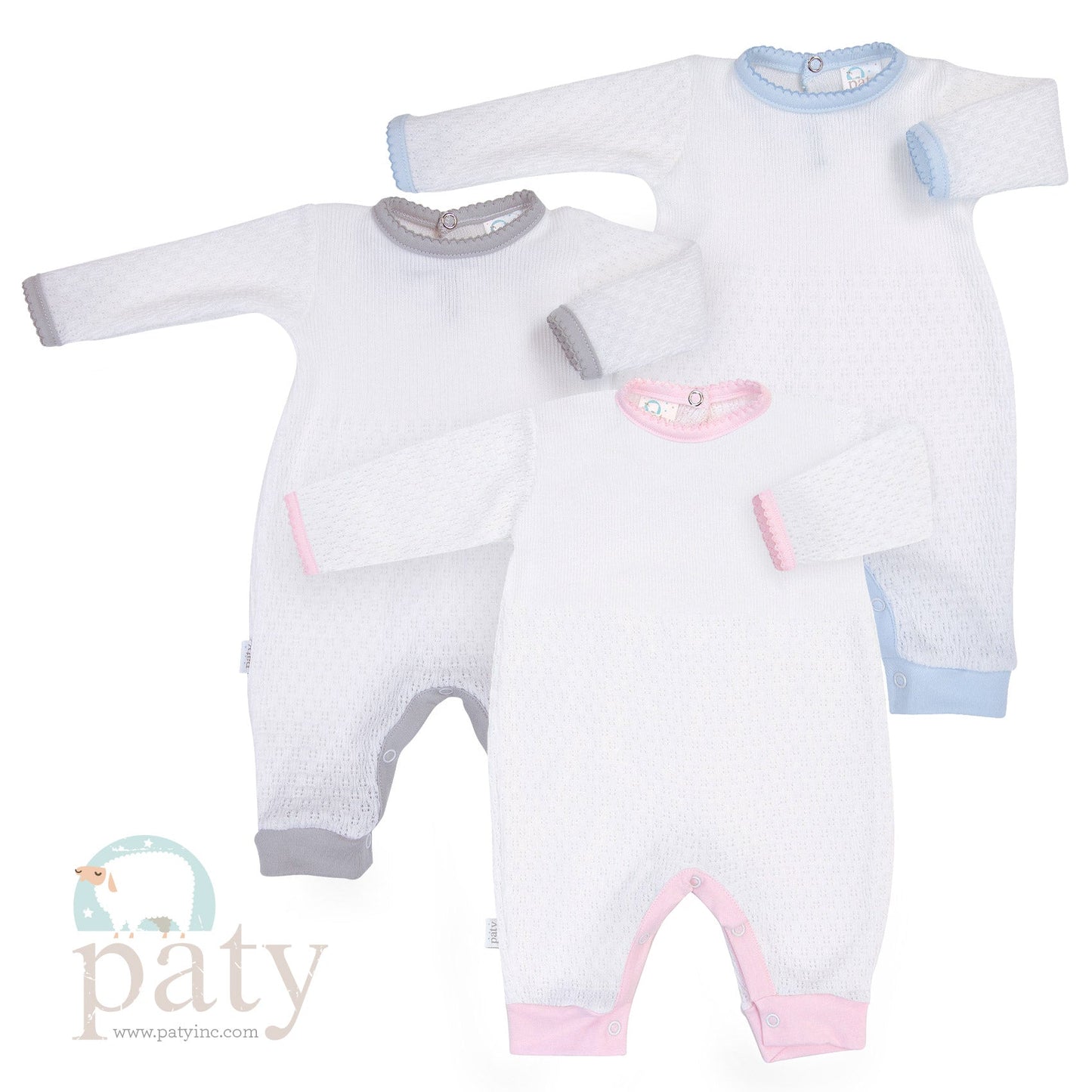 Paty White Romper w/ Trim Options