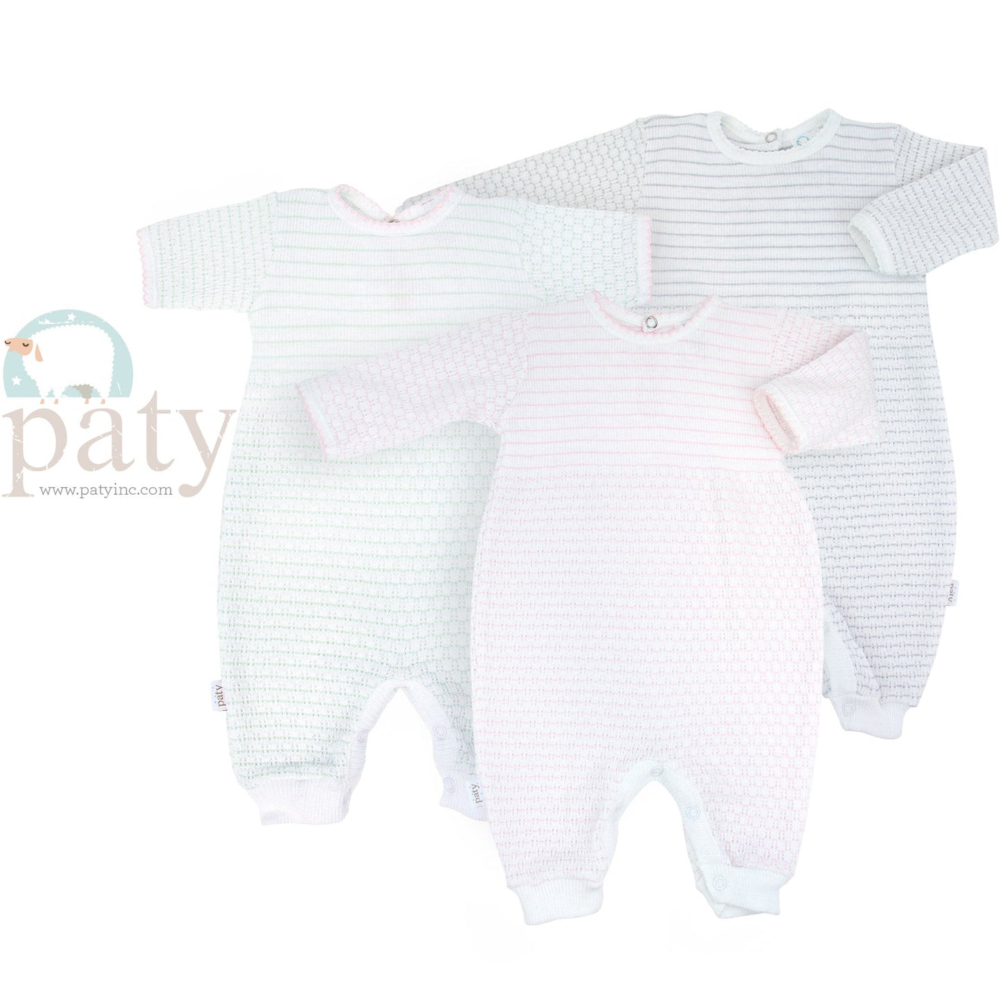 Paty Pinstripe Romper w/ Keyhole Back SHORT SLEEVE