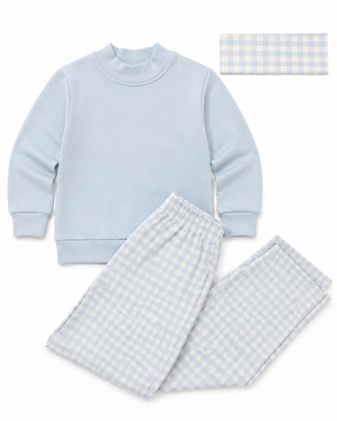 Preorder - blue gingham PANTS