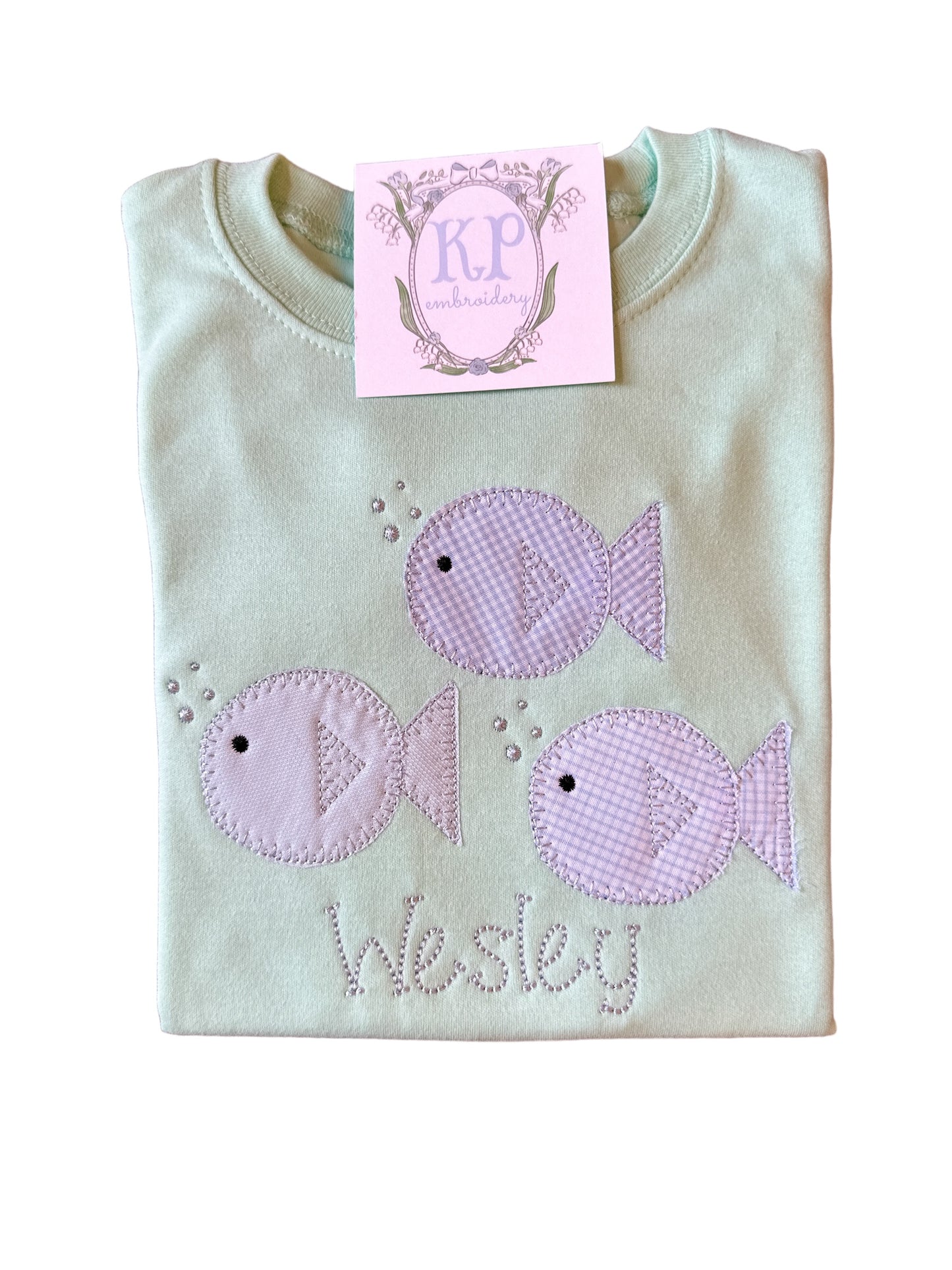 Boys Applique Fish Short Sleeve Tshirt