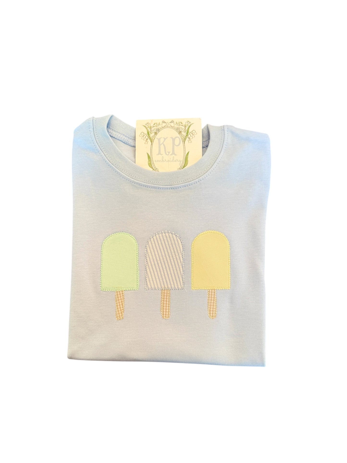 Unisex Popsicle Trio Appliqué Tshirt