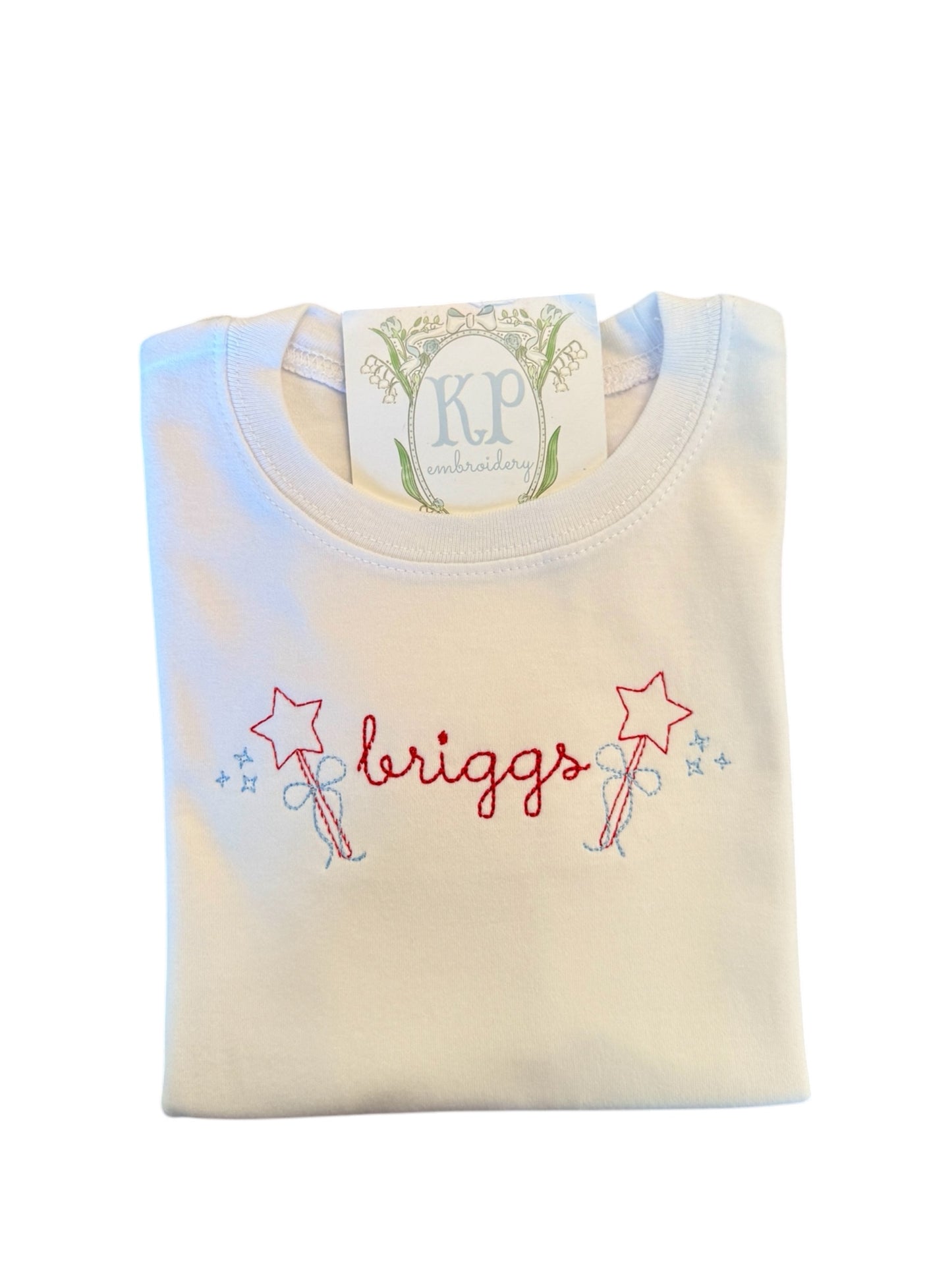 Unisex Star Wand Embroidered Tshirt
