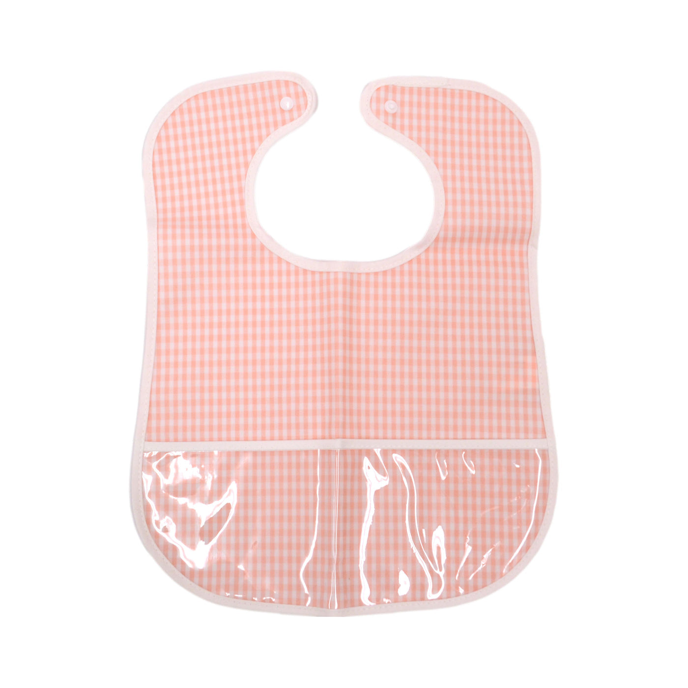 Trvl Clean Up Bib- Taffy Gingham