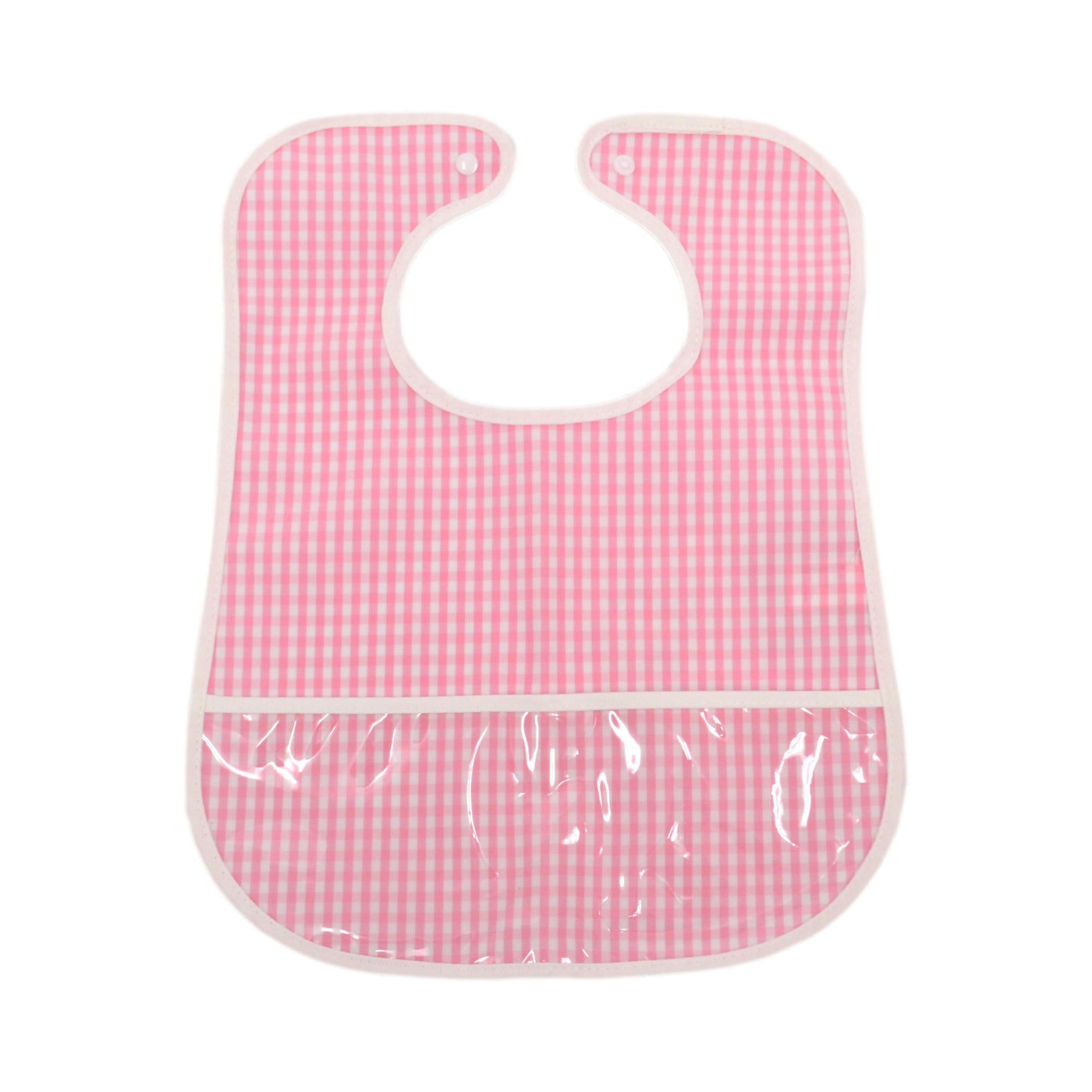 Trvl Clean Up Bib- Pink Gingham