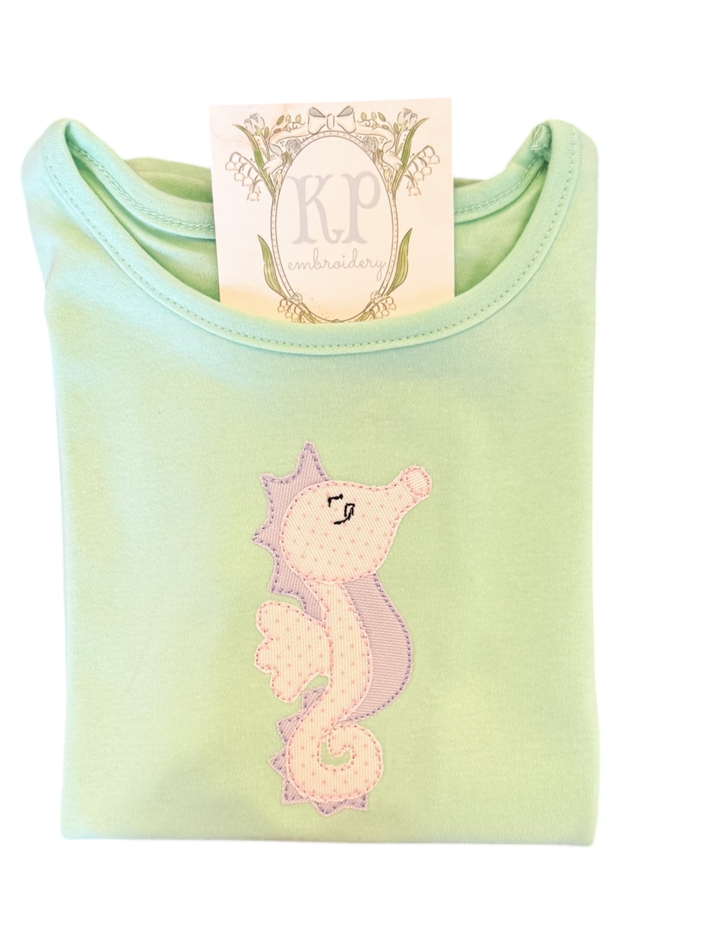 Girls Appliqué Seahorse Tshirt