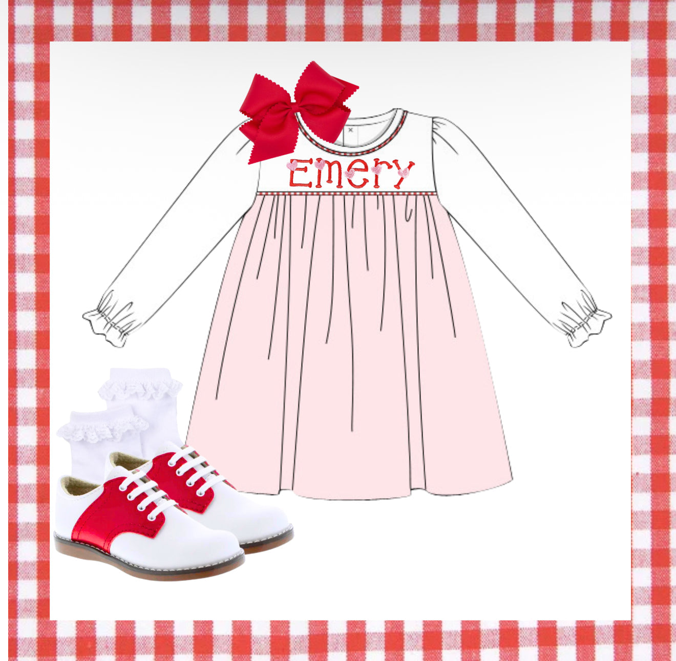 Preorder Pink and red dress