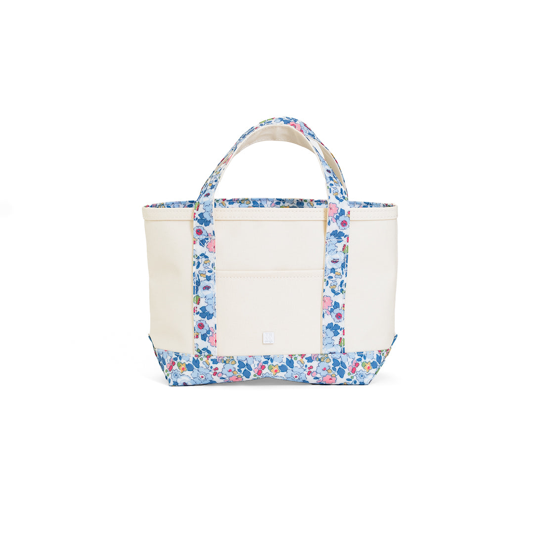 Trvl MINI TOTE - COATED CANVAS NATURAL With Bridgehampton Trim