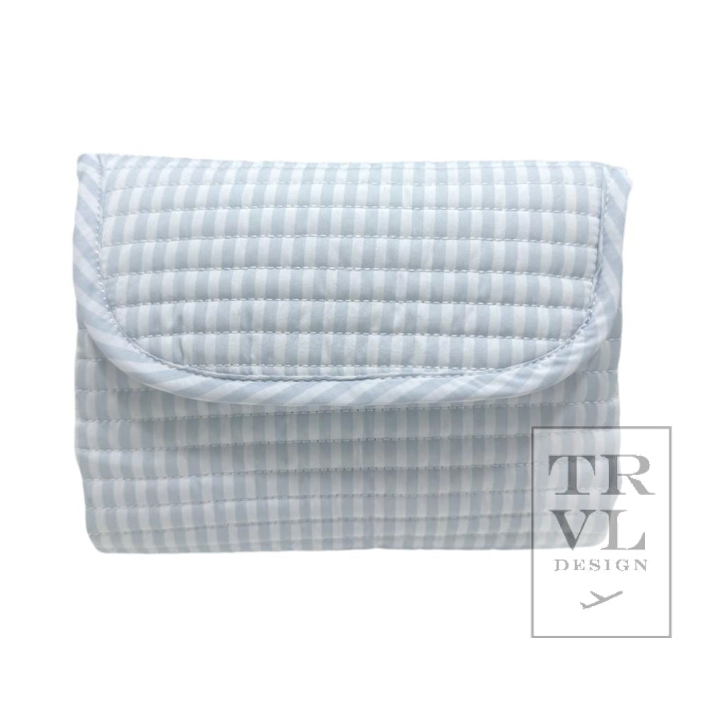 TRVL Quilted Stroller Bundle- Pimlico Stripe Blue- changer mat + every day