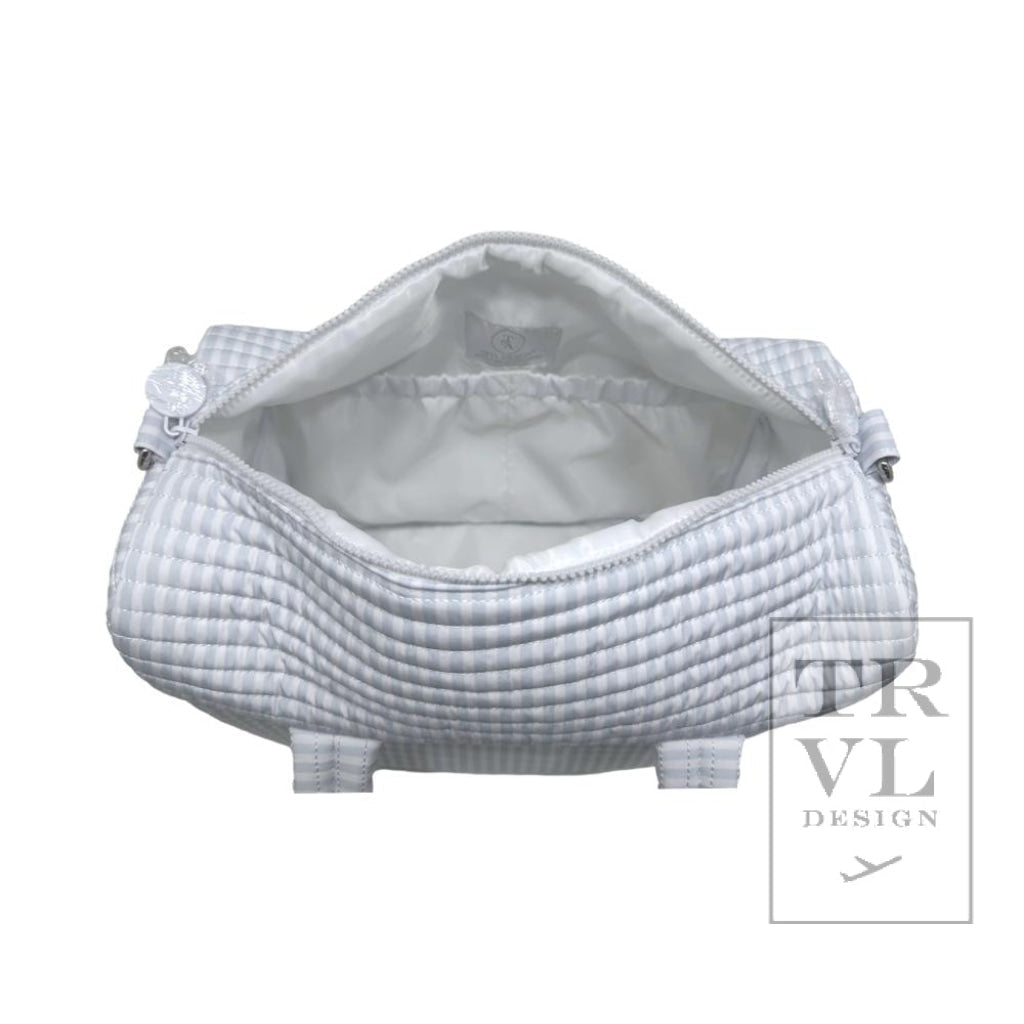 TRVL Quilted Stroller Bag- Pimlico Stripe Blue